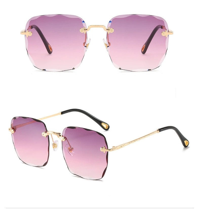 Buy Trendy Rimless Oversize Square Sunglasses-Jackmarc